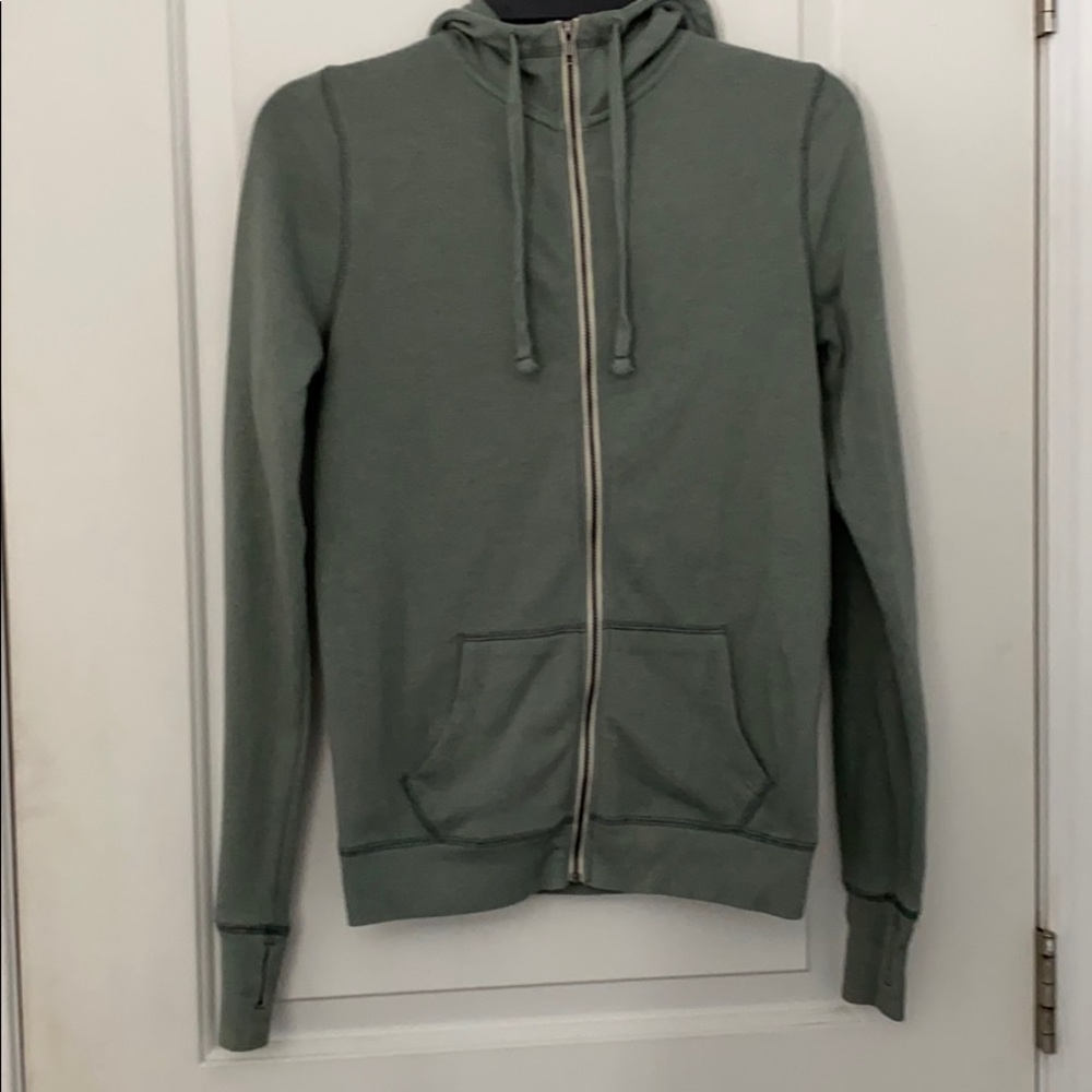 green zip up